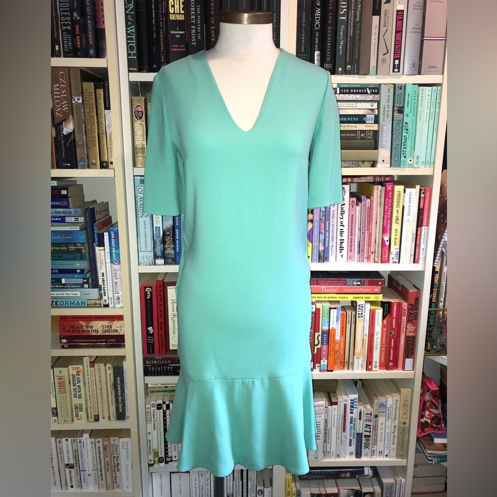 Stella McCartney Mint Green V-Neck Dress - Picture 1 of 16